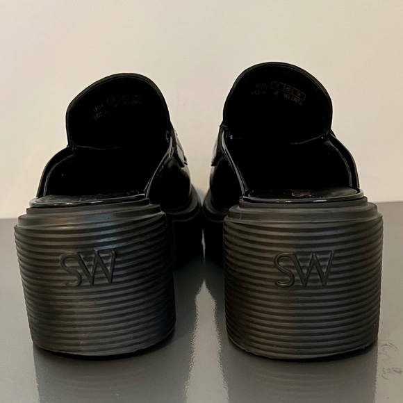 Stuart Weitzman Soho Mule Slip-on Loafer Lug Sole Black Women's Size 6 / 36.5 - Picture 7 of 12